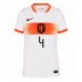 Nederländerna Virgil van Dijk #4 Borta Kläder Dam VM 2026 Kortärmad